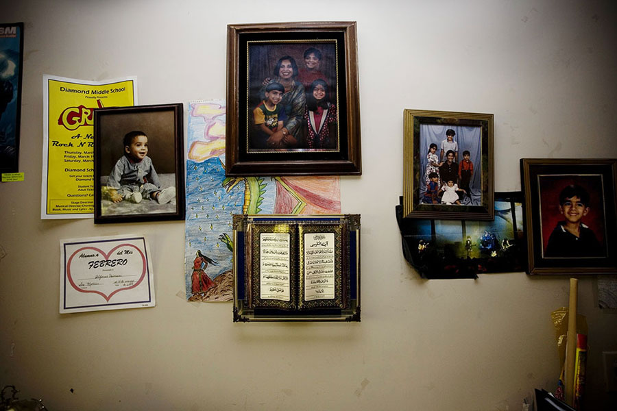 Usmani's residence, Nyle's bedroom wall, Lexington, Mass, 2006