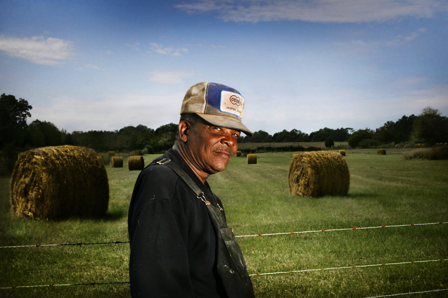 CHESTER BRADLEY, cattle, Rose Hill, Mississippi<br /><br />
“My wife died when our baby girl was seven years old—she’ll be 19 this year. We already had two girls in college, one in high school, and my youngest was in the second grade. I raised them all. I always told them, “If you want nice homes and nice cars, you can’t get them working at McDonald’s and the Chicken Poultry. You get your education, can’t nobody take that away from you.” That’s what I always instilled in them.<br /><br />
What I like about cattle farming is being my own boss. I say I had a good life. I wouldn’t trade nothing for it. What I like best about it now is being around other farmers, and talking and competing against one another. I do enjoy that, seeing who can grow the most hay to the acre.”