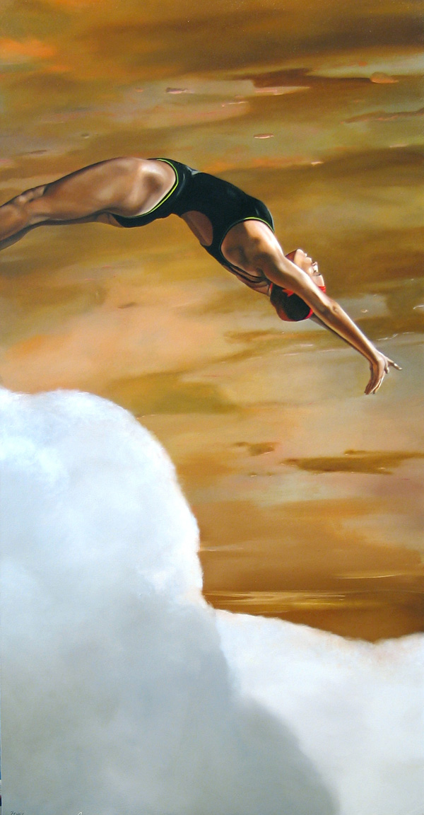 Departure, oil on canvas, 70 x 36, 2006