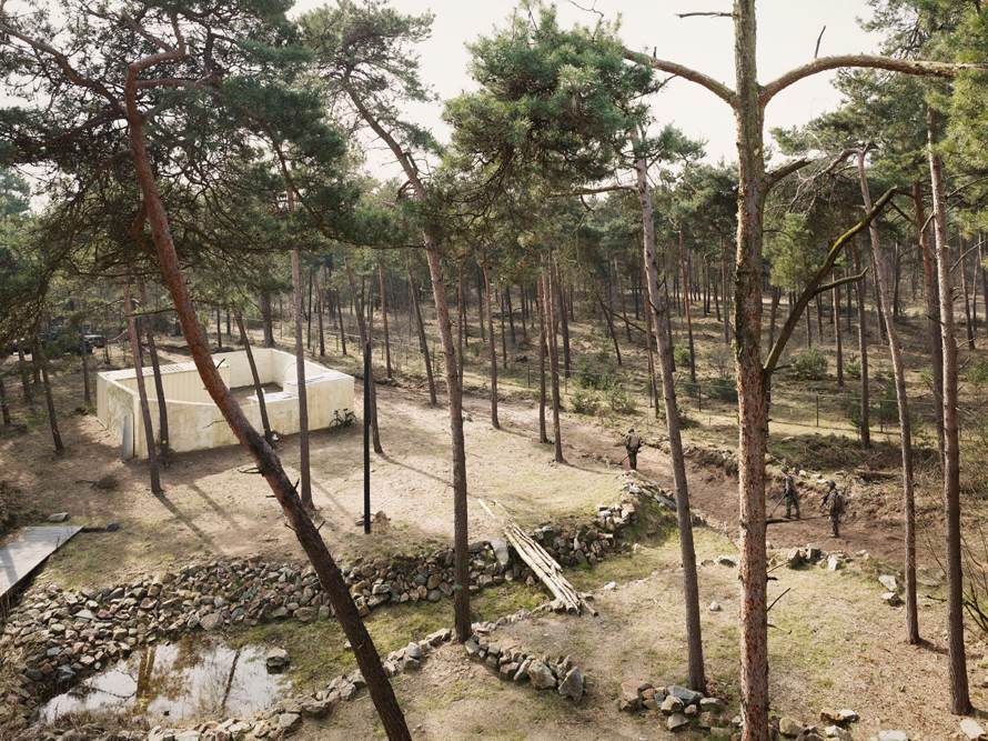 Royal Dutch Army No.11, Oefen en Springterrein, Schaik—Gelderland, March 24, 2010—The Royal Army practices localizing IEDs (Improvised Explosive Devices) to make the road safe. This facility is part of the Training Unit Pontonniers. Here members of the Corps of Engineers learn about mines, explosives, booby traps, camouflage, and psychological warfare.