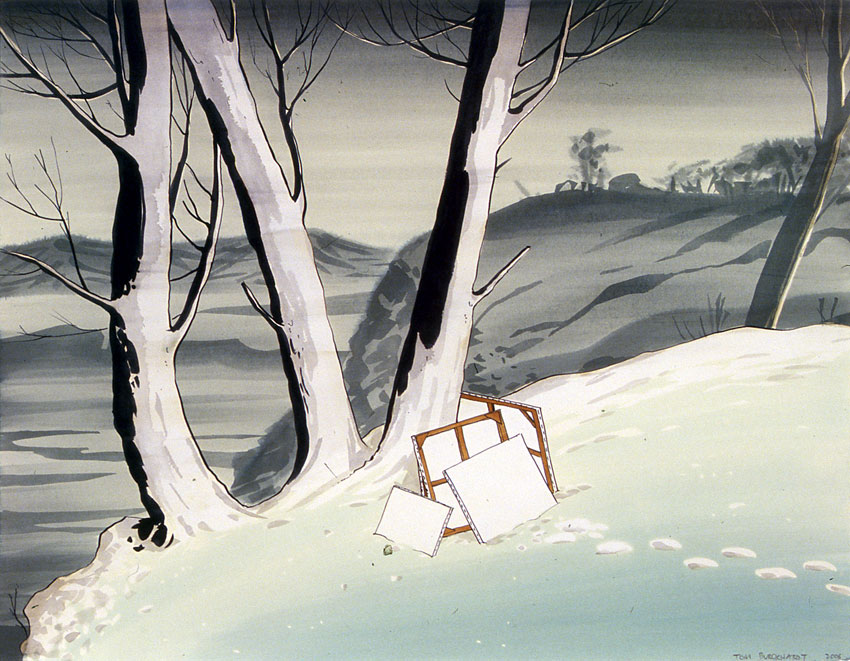 Cold Canvas, 2006, ink on paper, 19 x 25 inches