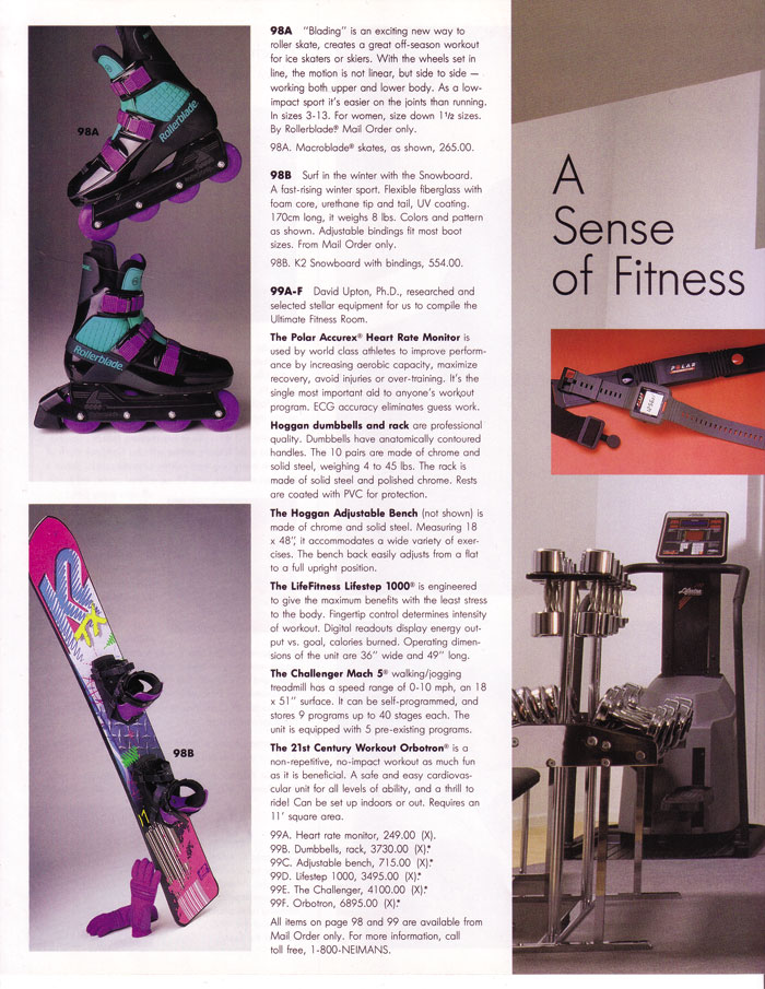 Early Rollerblades, Neiman Marcus, 1990