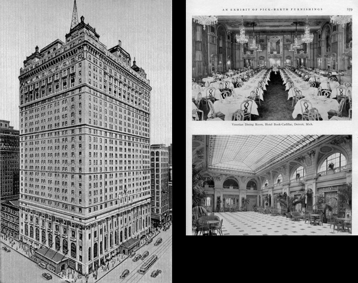The Book-Cadillac Hotel, Detroit. Closed in 1984.