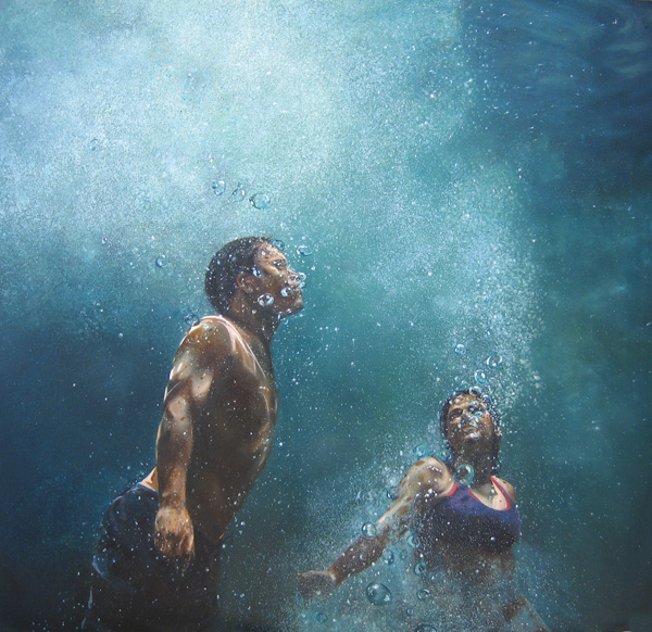 Swirl, oil on canvas, 48 x 48, 2007