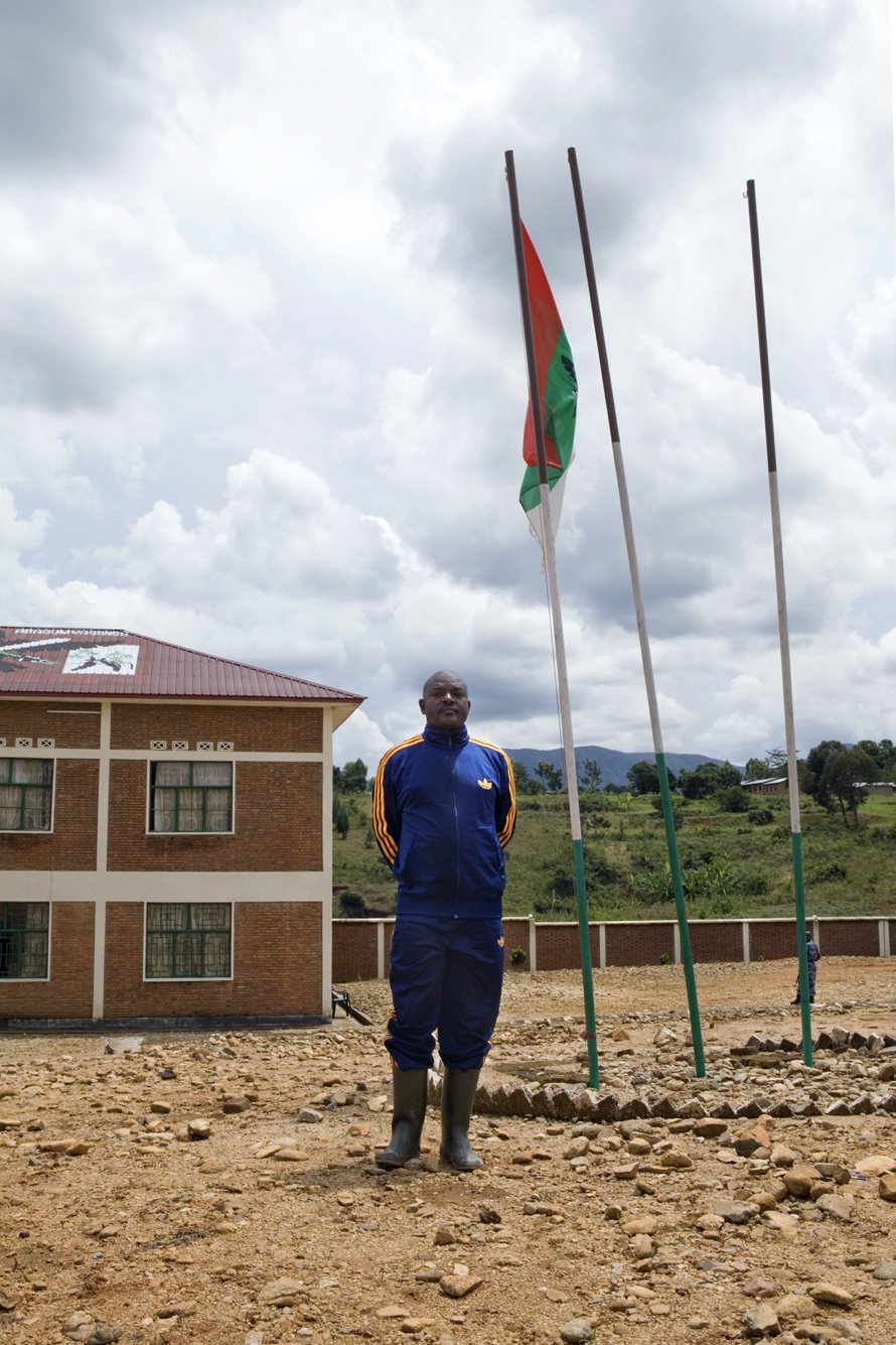 The president of Burundi, just after having participated in ‘travaux communautaires’ (public work, done every Saturday, mandatory for every citizen).