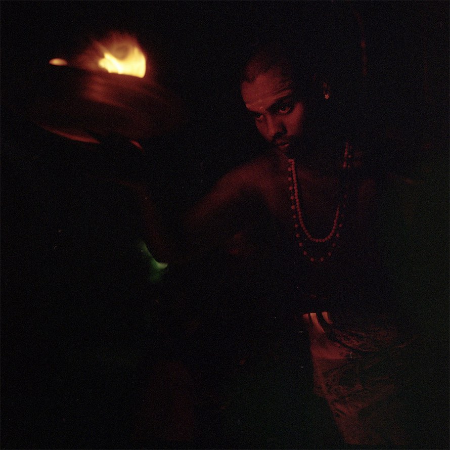 Lakshaya celebrates full-moon puja at the temple in Devanappatinam, September 2014.