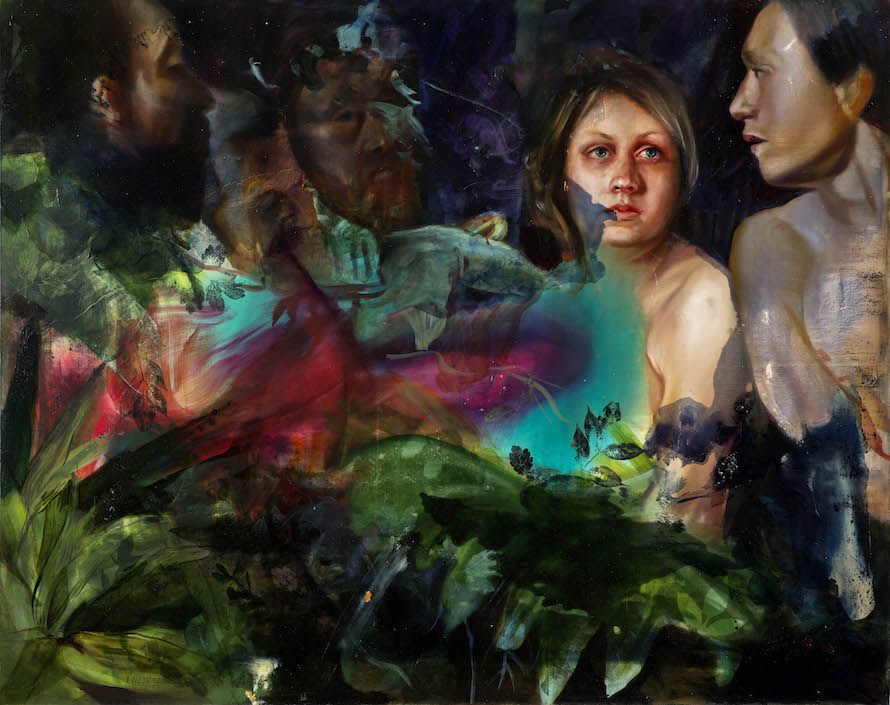 <em>You’ll see me from a trillion miles away</em>, 48” x 60”, oil and synthetic resin on canvas, 2014