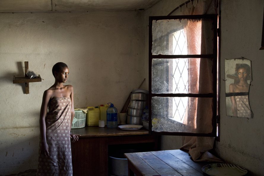 Ella, one of Koky’s four daughters, in her house.