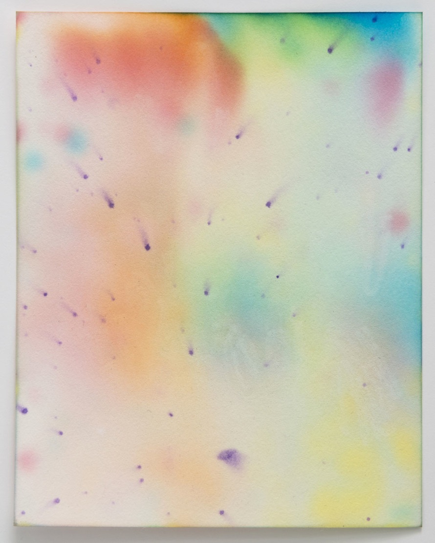 Happiness, 2013, molly and ink on chromatography paper, 4.5 x 5.5 inches