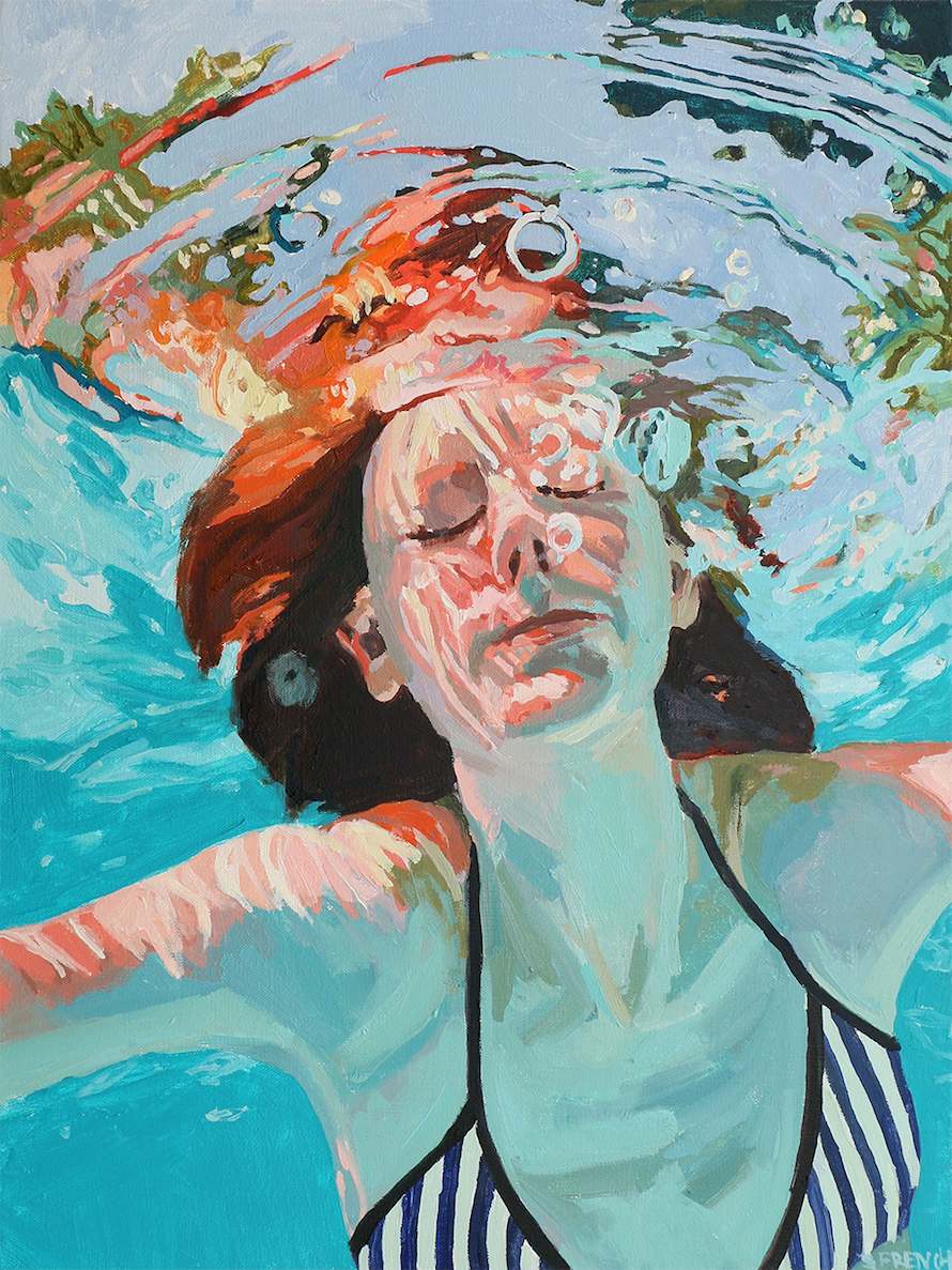 Afternoon sun, reflected, 18x24”, oil on canvas