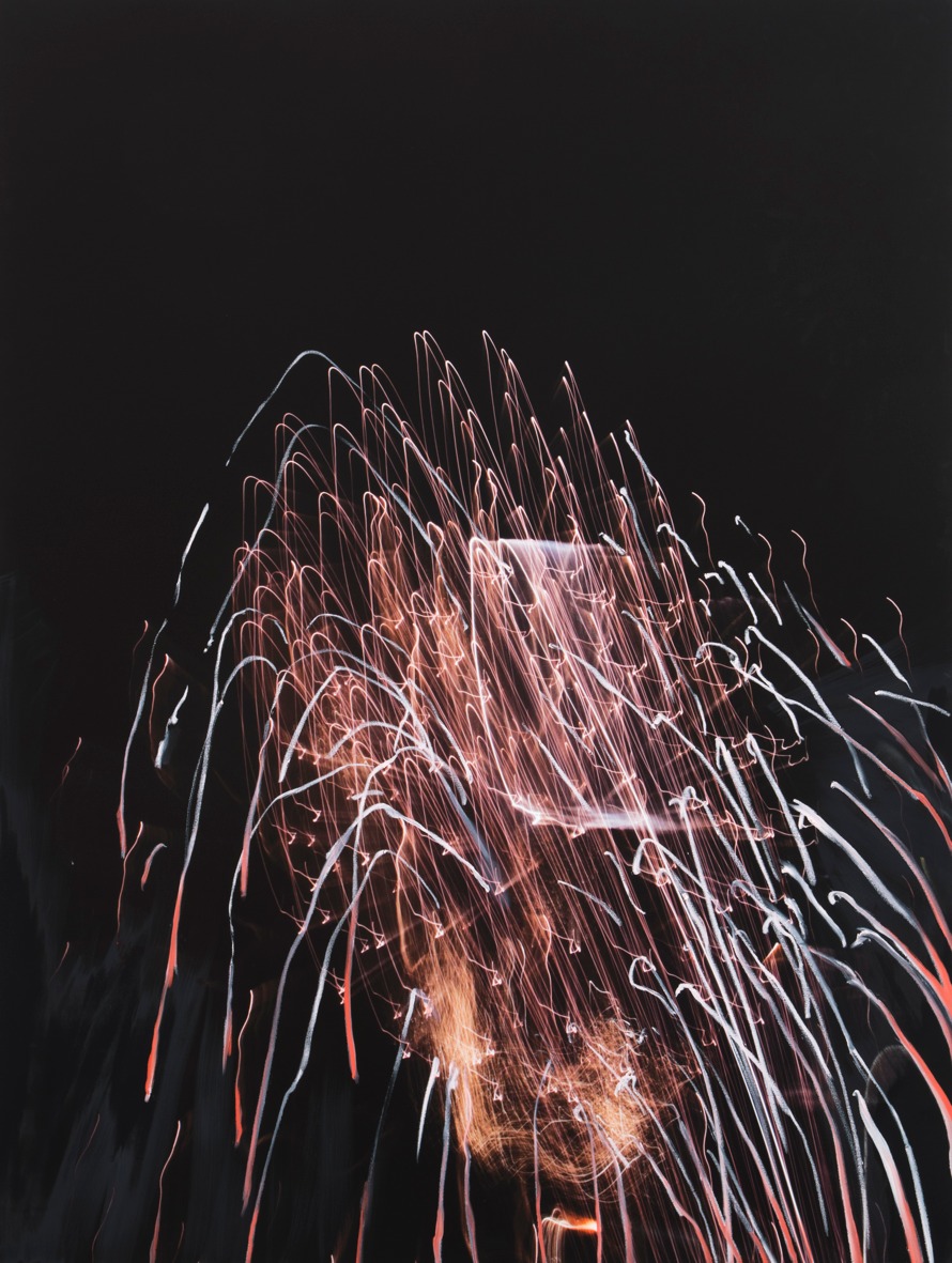 Whitney Bedford, <em>Love Letter.1</em>, 2014. Mixed media on canvas, 70 x 53 inches. Photo: Evan Bedford. Courtesy the artist and Carrie Secrist Gallery, Chicago.