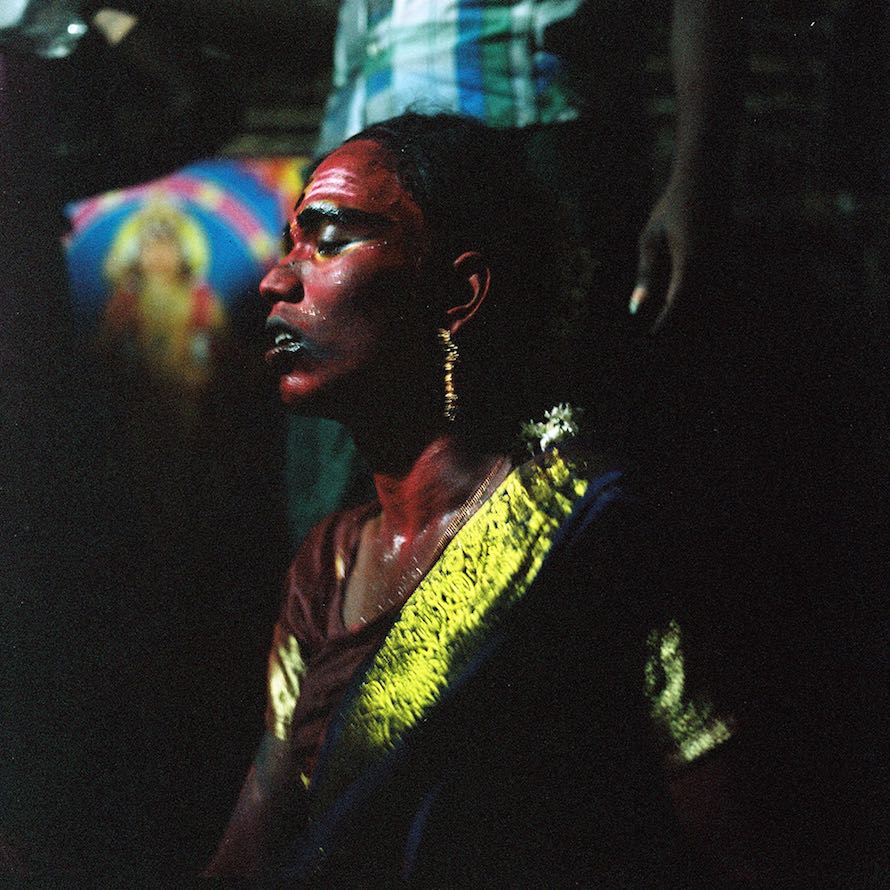 Dinesha, exhausted, after playing Goddess Kali in the Mayanakollai festival. March 2013.