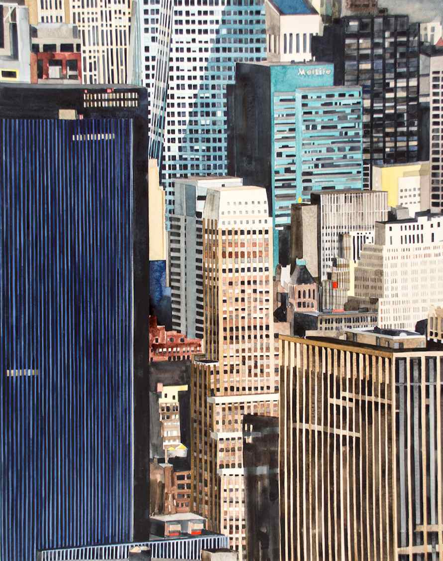 Amy Park, 1200' #4, 2014, watercolor on stretched paper, 60 x 48 in.