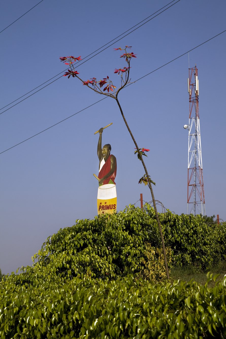 A sign for Primus beer, the number one beverage in Burundi (owned by Heineken), just outside Gitega. 