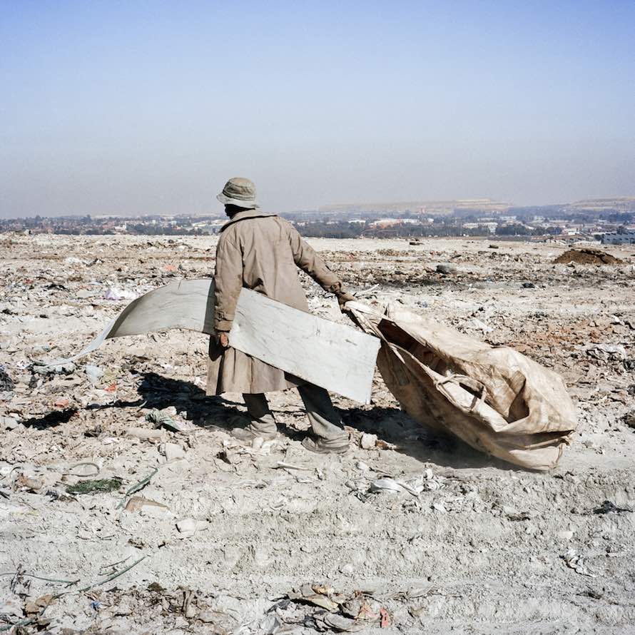 Admi Recycles Off a Rubbish Dump, on a Mine Dump, Turffontein, Johannesburg, 2010