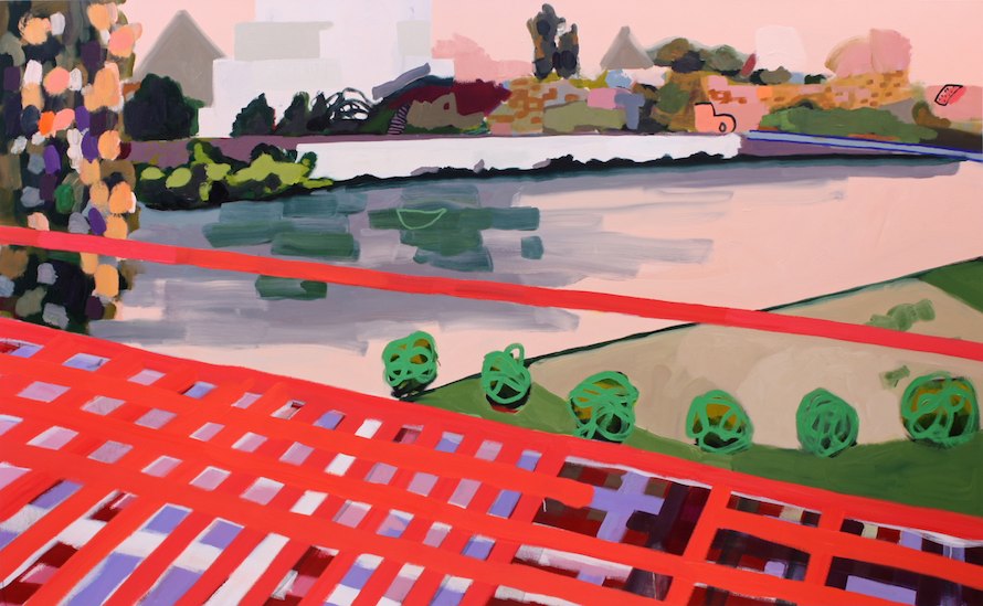 Who is this that looks forth like the dawn? 2012. Oil and acrylic on canvas, 63 x 102 inches. From the series 