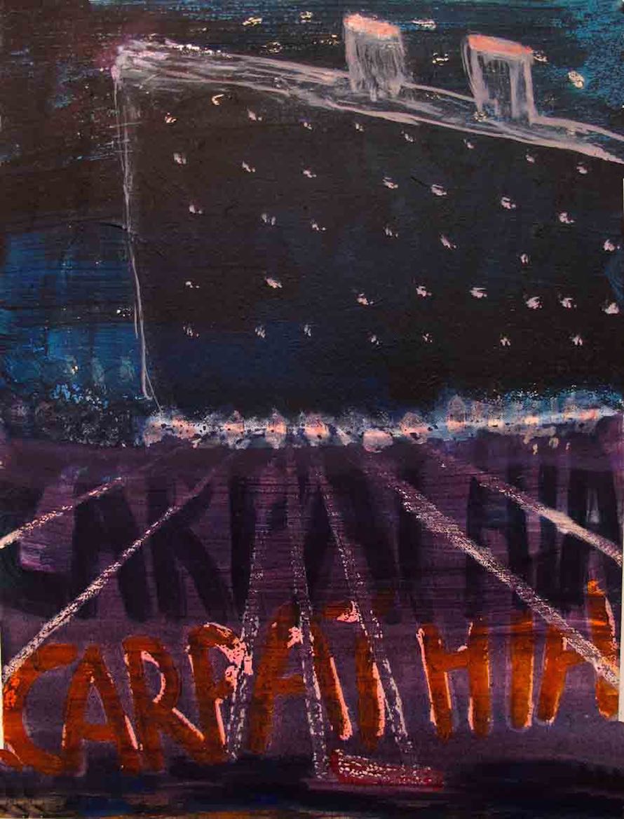 Carpathia, 2014, oil and acrylic on canvas, 24” x 18”, courtesy of Fred Giampietro Gallery, New Haven, Conn.