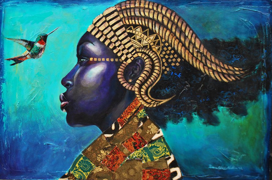 Conqueror, 36x24 inch, mixed media on canvas