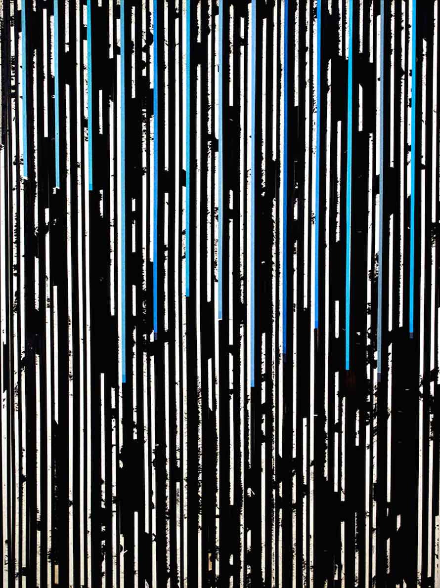 Delay, Cassette Tape, Leader Tape and Ferros Magnetic Dust on Panel, 16” x 20”, 2014