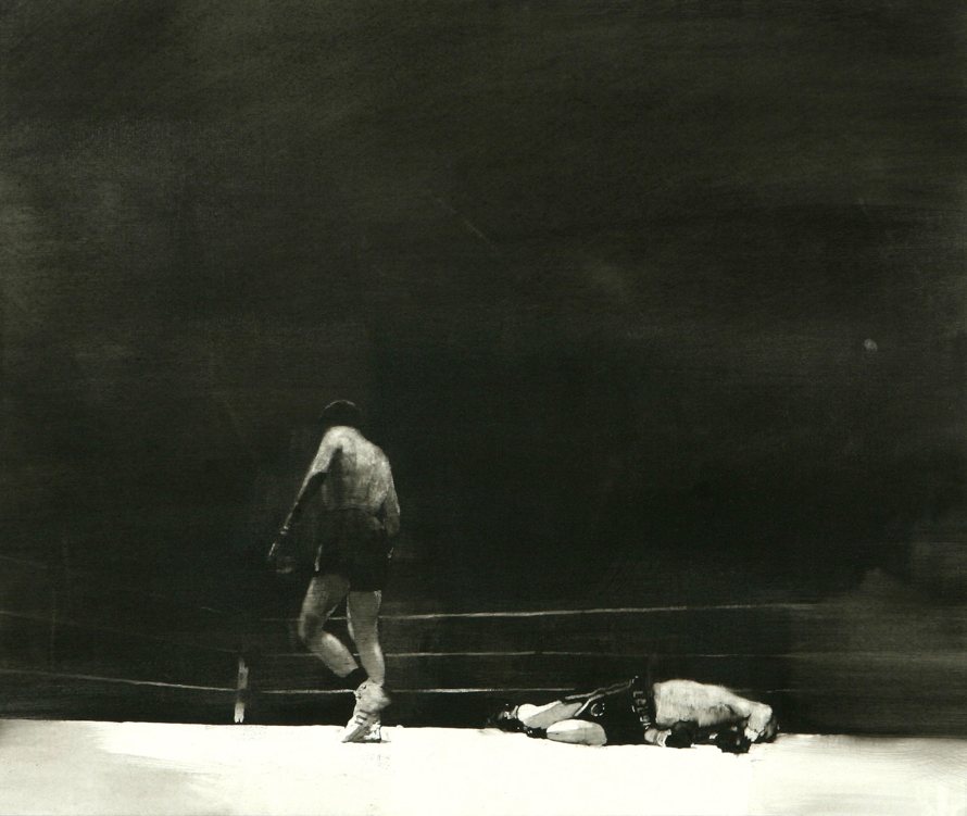 Untitled, 2006. Watercolor and ink on canvas. 22 inches x 28 inches.