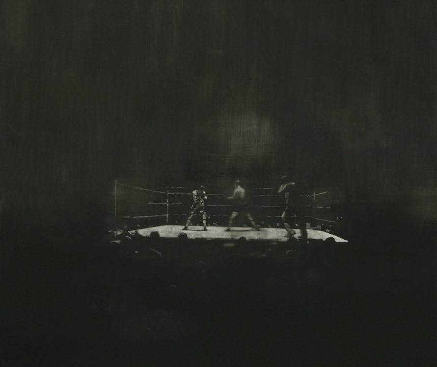 Untitled, 2006. Watercolor and ink on canvas. 48 inches x 48 inches.