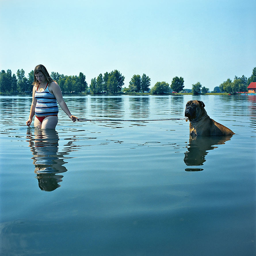 © Evžen Sobek, <em>Untitled (Girl With Dog in Water)</em>, 2007. Courtesy of ClampArt, New York City.