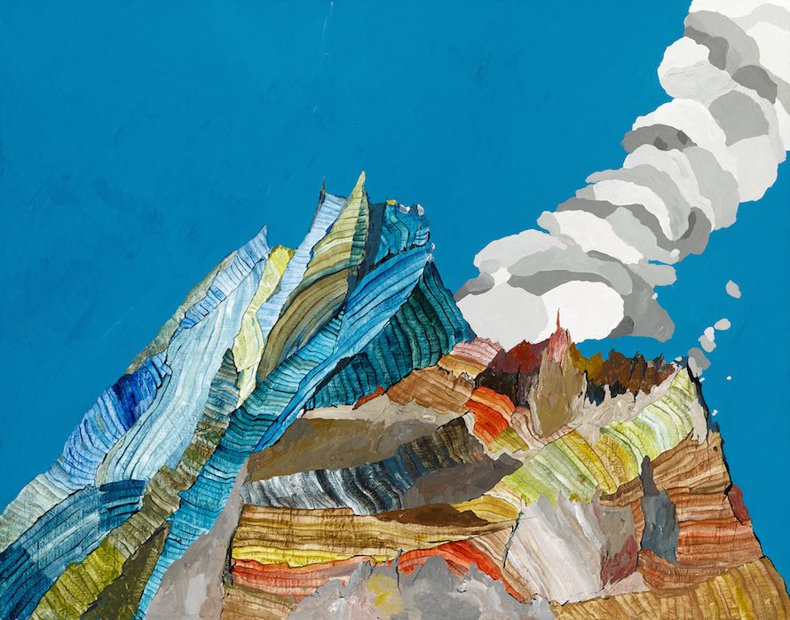 Fear of Volcanoes 14, 20”H x 24”W, acrylic on panel, 2014