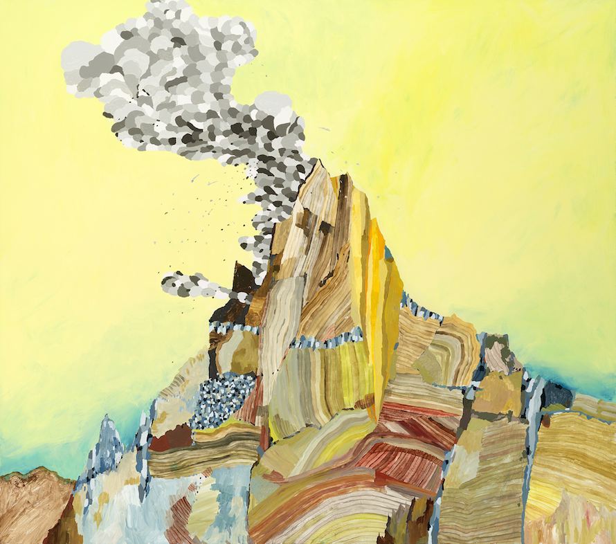 Fear of Volcanoes 5, 30”H x 34”W, acrylic on panel, 2014