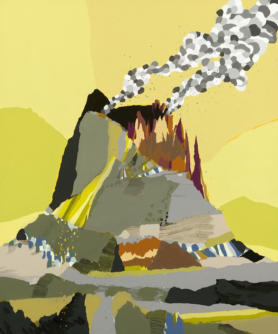 Fear of Volcanoes 6, 24”H x 20”W, acrylic on panel, 2014