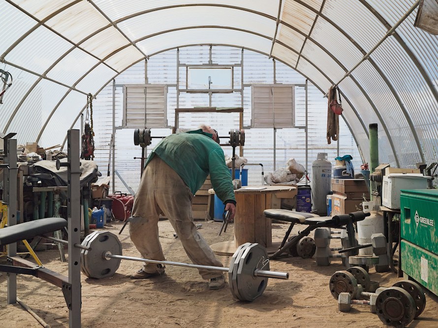 Roger Weightlifting, Jonah Natural Gas Field, Boulder, Wyo. 2010