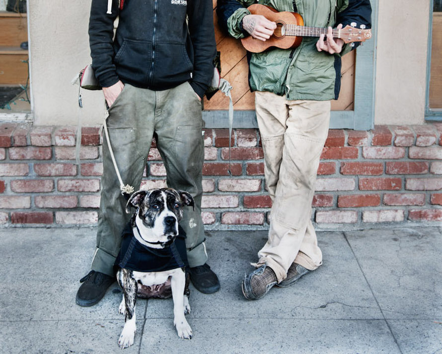 Seasonal workers pass through, taking a break in town or looking for work.