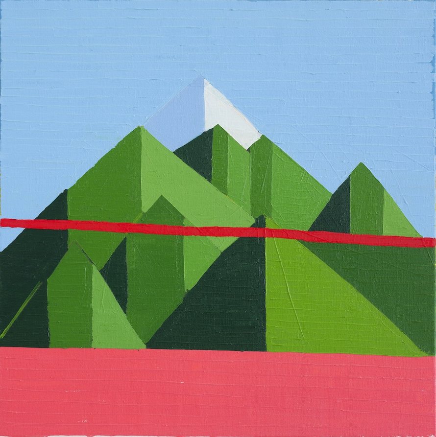 Japanese Mountain, 2013, oil on linen, 60 x 60cm.