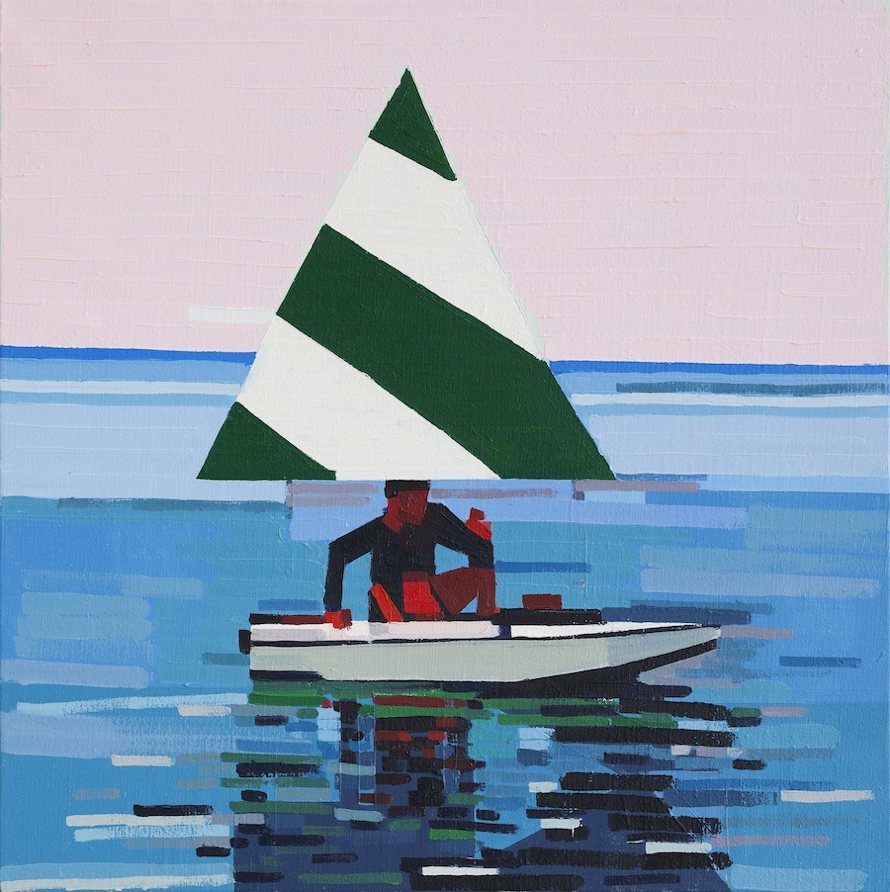 Pink Sky at Night, 2013, oil on linen, 60 x 60cm.