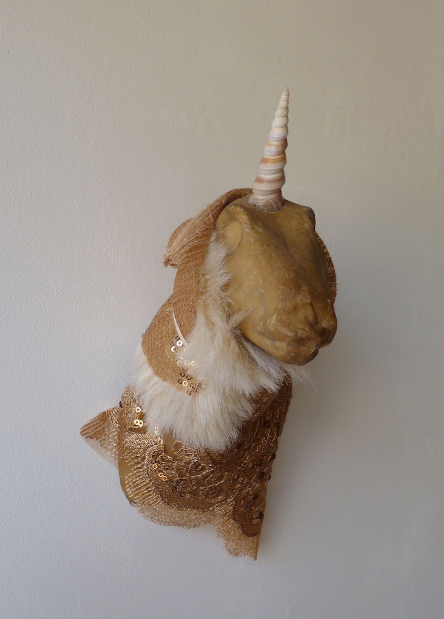 Unicorn, 2014, mixed media, 5 in. x 10 in. x 6 in.
