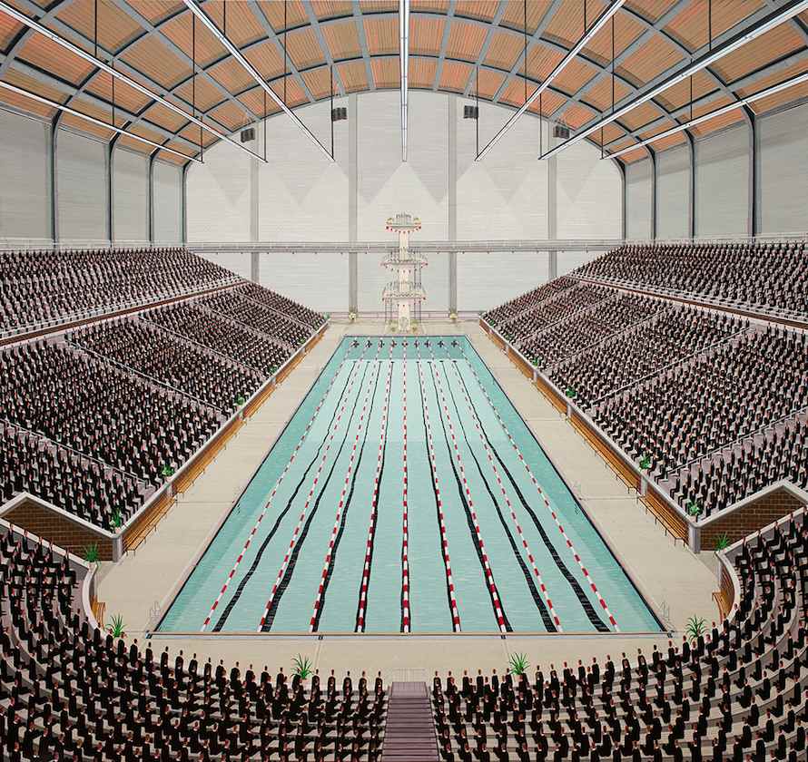 Broadcast, 2013–14. Acrylic on linen, 75 x 80 inches.