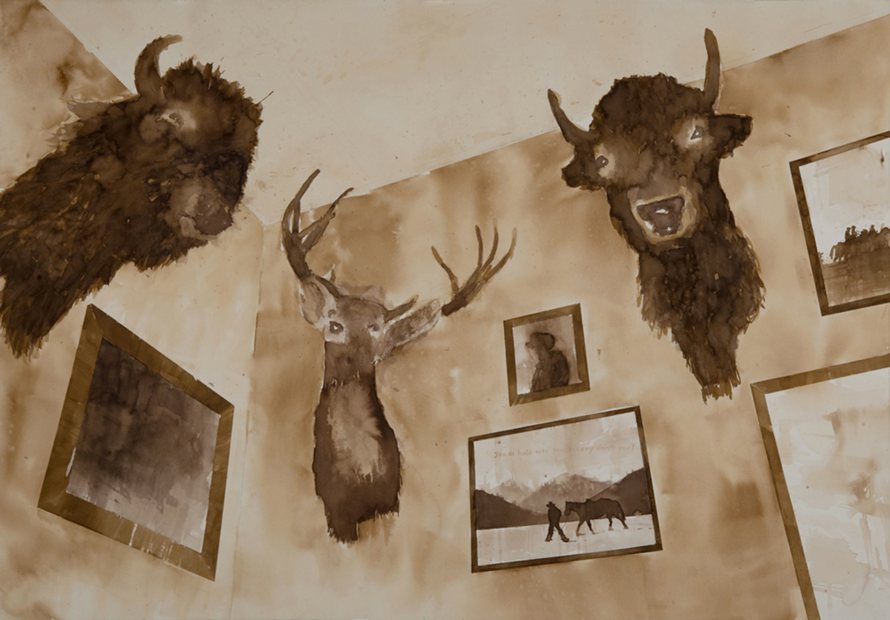 It All Counts, 2011. Watercolor on paper. 42 inches x 56 inches.