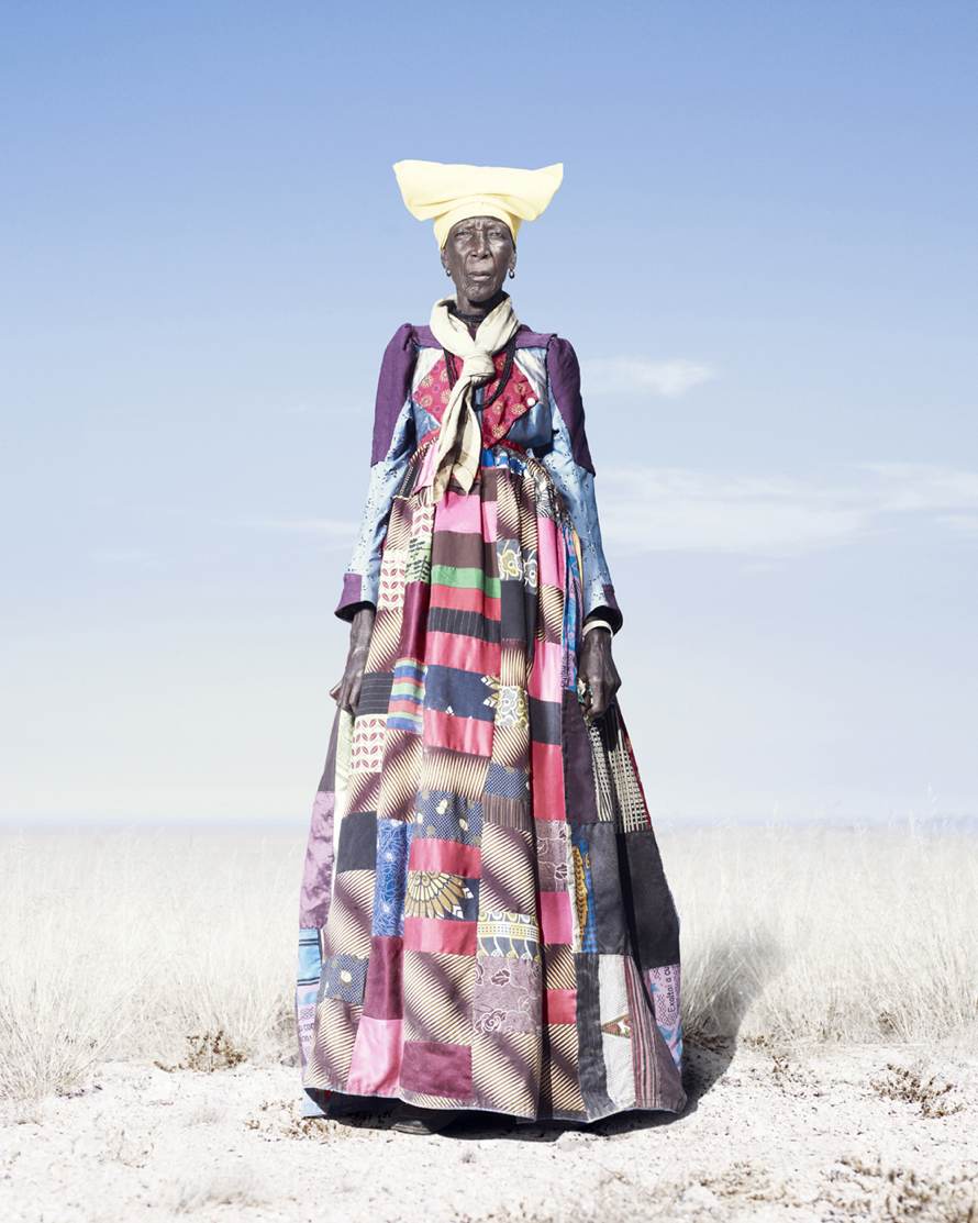 “Herero Woman in Patchwork Dress” © Jim Naughten, Image courtesy of Klompching Gallery, New York City