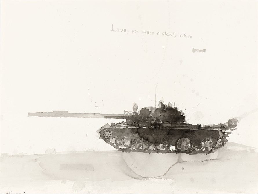 Sickly Child, 2010. Watercolor on paper. 14 inches x 19 inches.