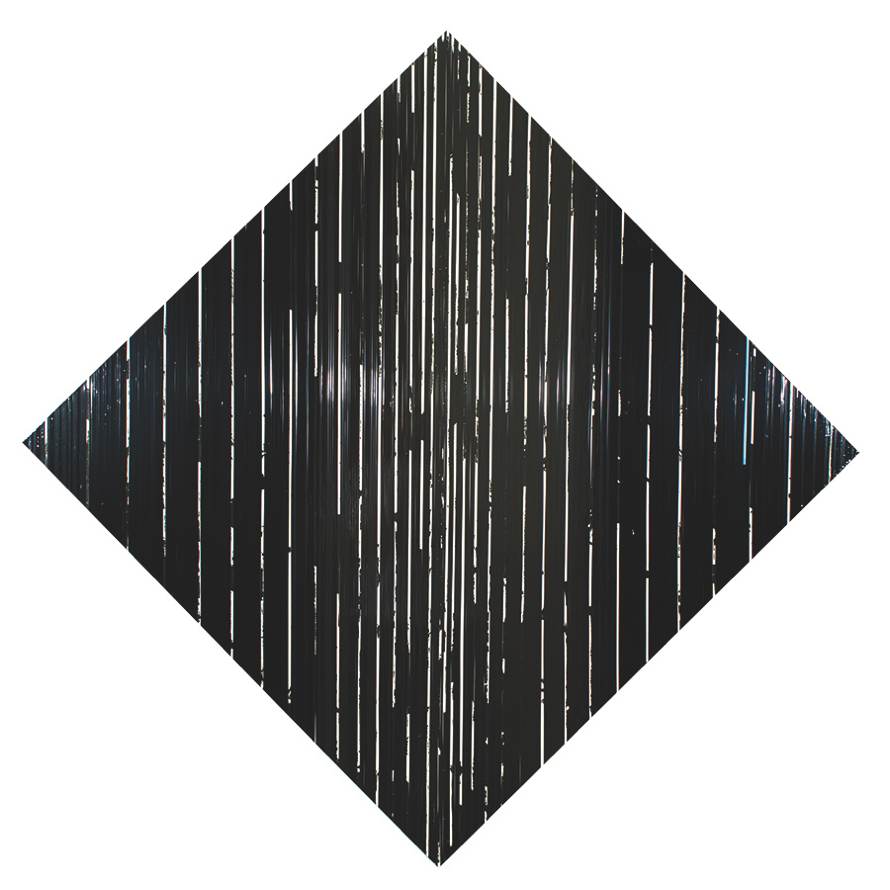 Phase I, Cassette Tape and Magnetic Cassette Tape Coating on Panel, 51” x 51”, 2014