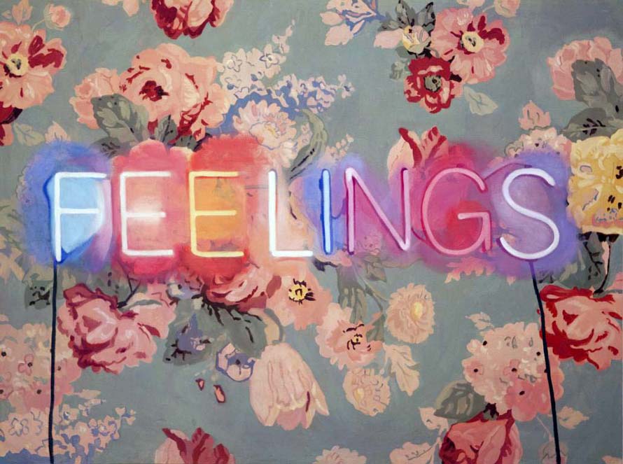 Feelings, 2012. Oil on linen, 30 x 36 inches.