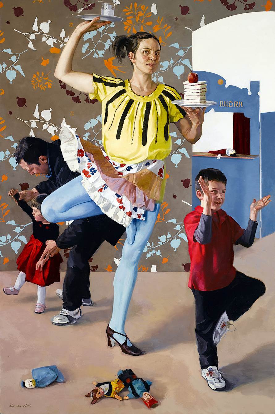 Portrait as a Lady Bearing Snacks, 2010, 48 x 32