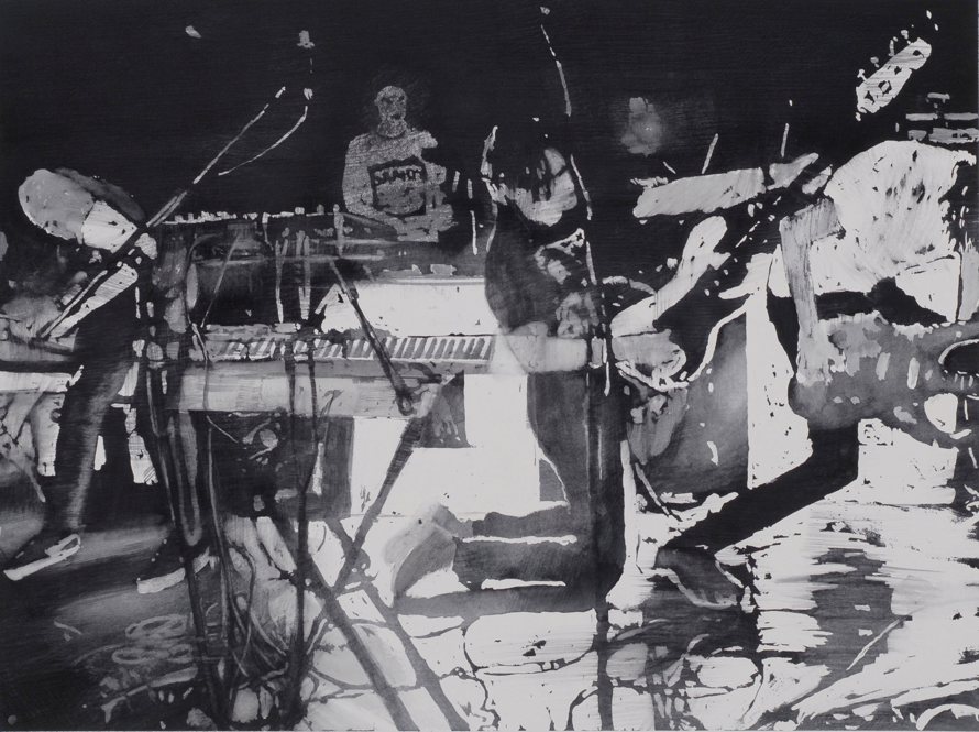 Shout Out Louds, 2007. Watercolor and ink on paper. 12 inches x 16 inches.