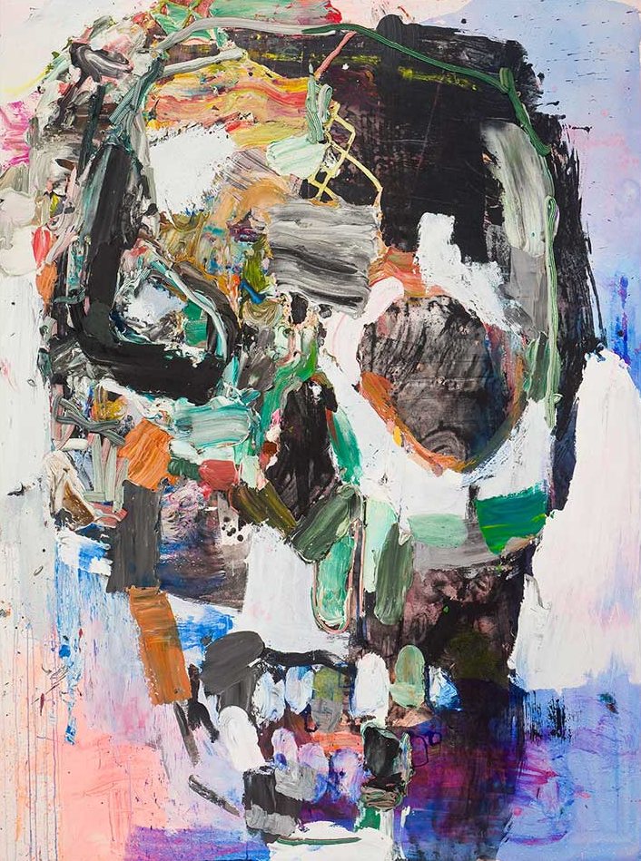 Skull, 2010, acrylic and oil on canvas