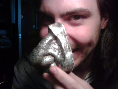 Andrew's life-cast nose