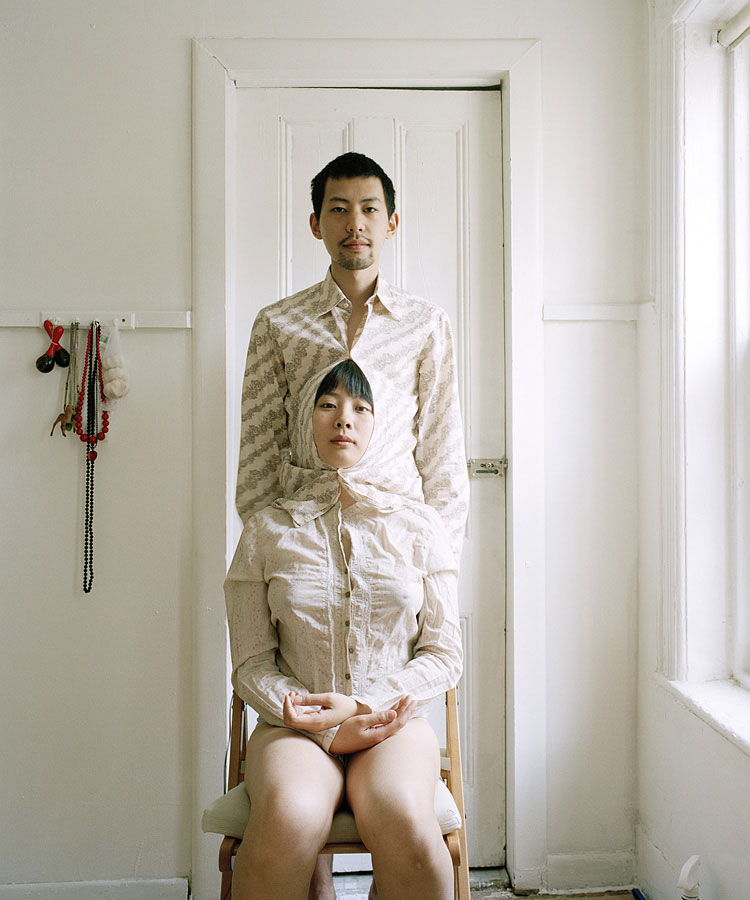 Try to live like a pair of siamese twins. C-print, 2009