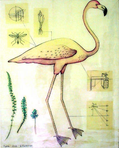 A. Flamingo, 16 in. x 20 in.