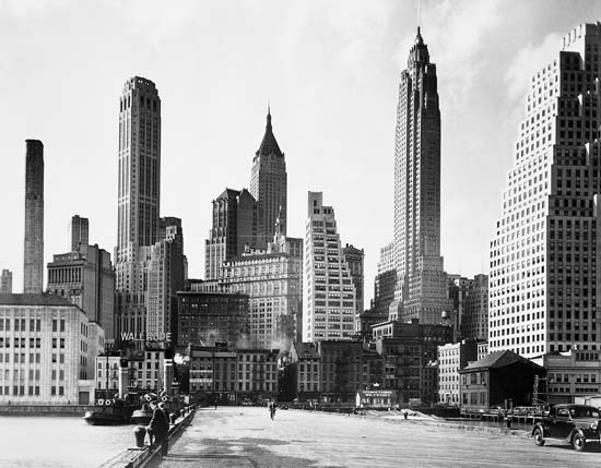 From Pier 11, East River, between Old Slip and Wall Street, Manhattan I, 1936