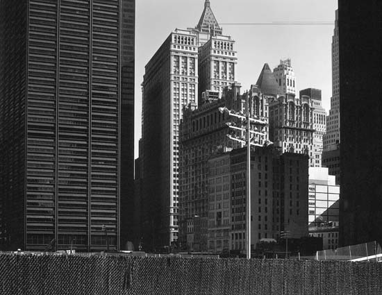 Vista from West Street, Former World Trade Center Site, 2002