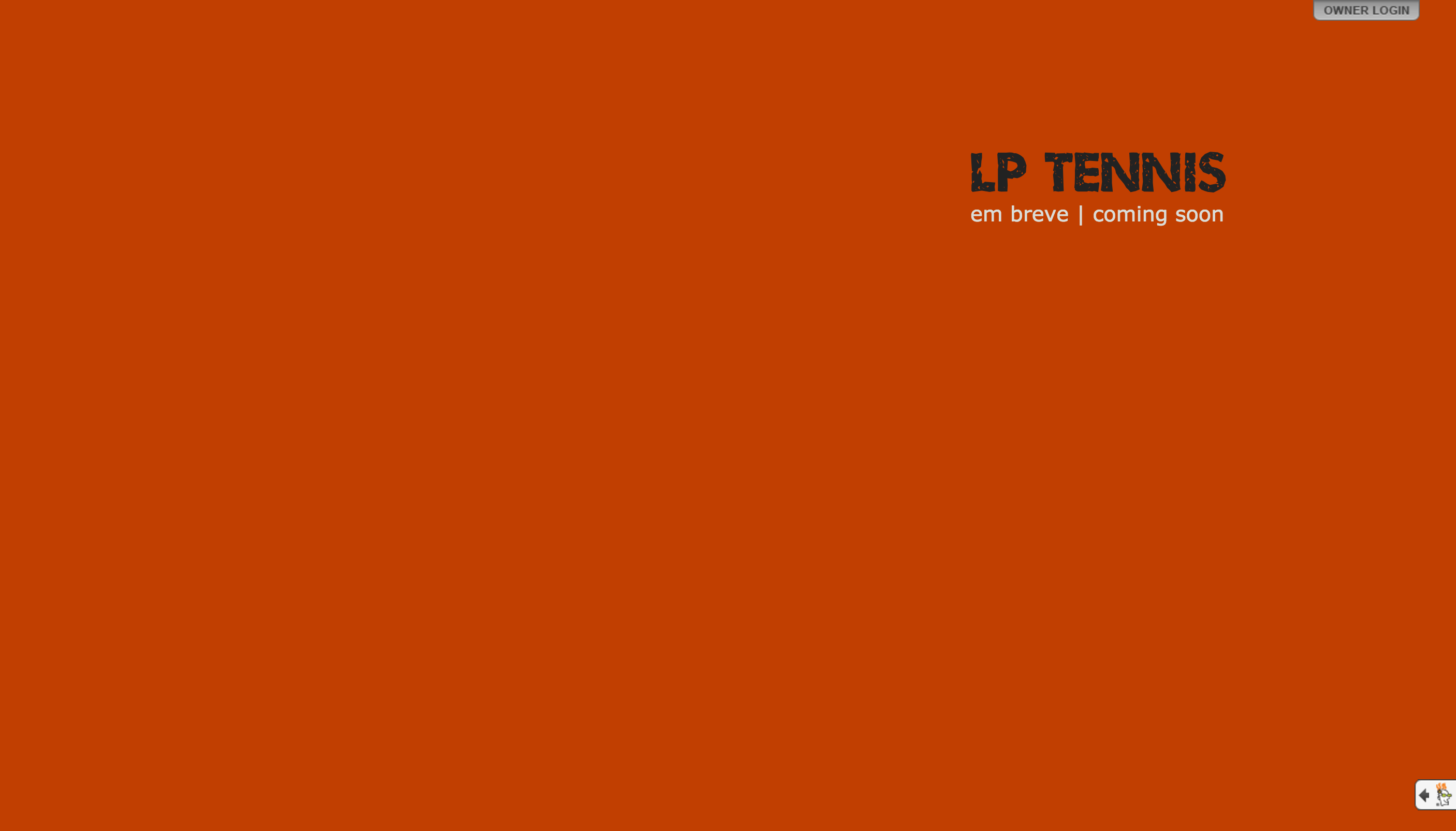Primeira versão do site da Lptennis