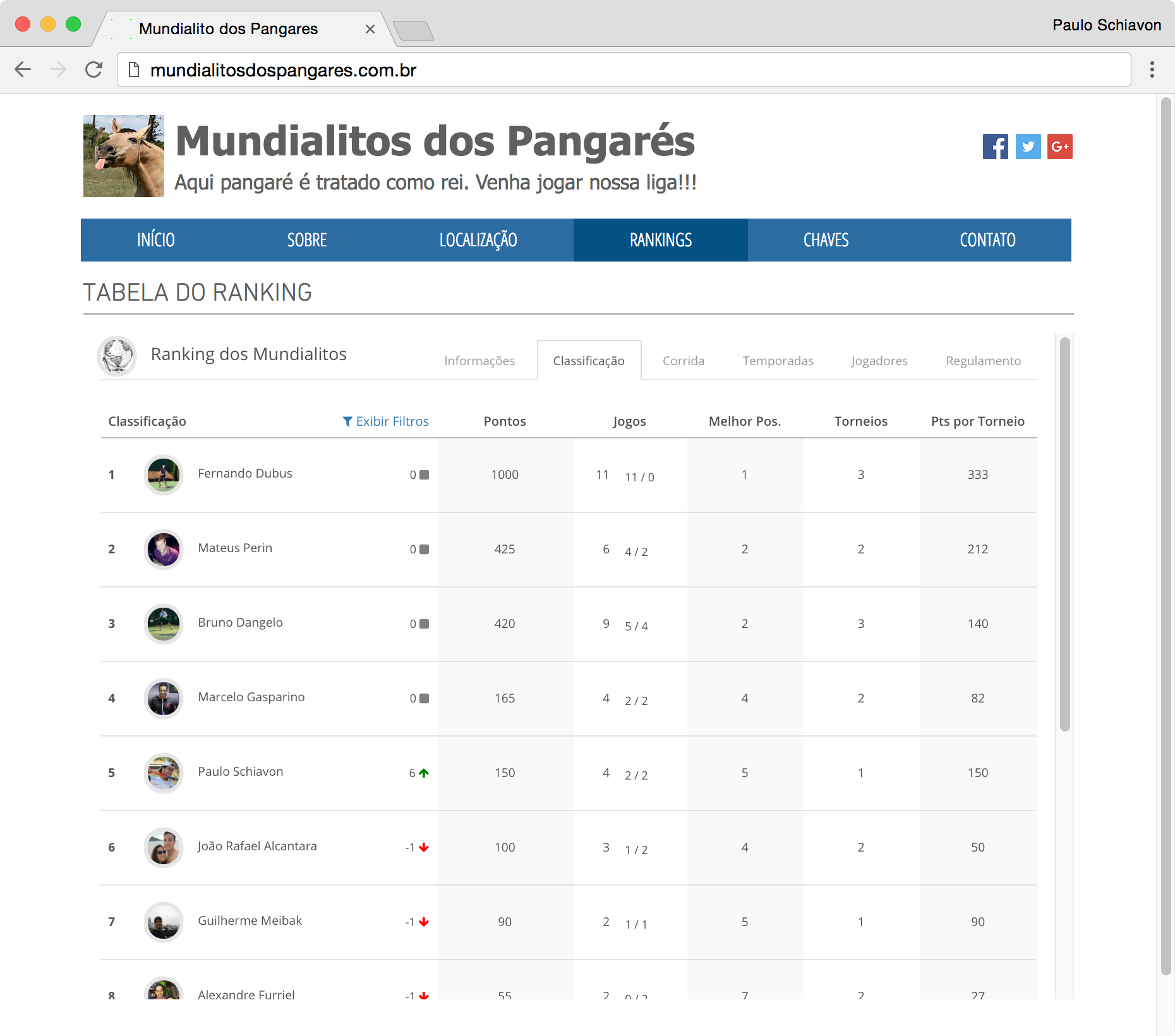 Integração com a Lptennis - opção 01